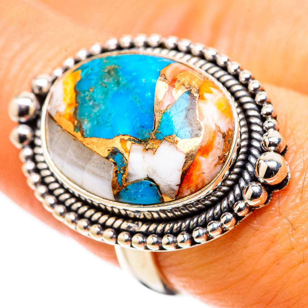 Spiny Oyster Turquoise Ring Size 8 (925 Sterling Silver) RING134925