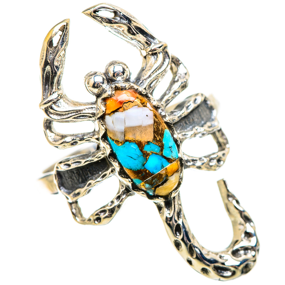 Spiny Oyster Turquoise Ring Size 9 (925 Sterling Silver) RING135315