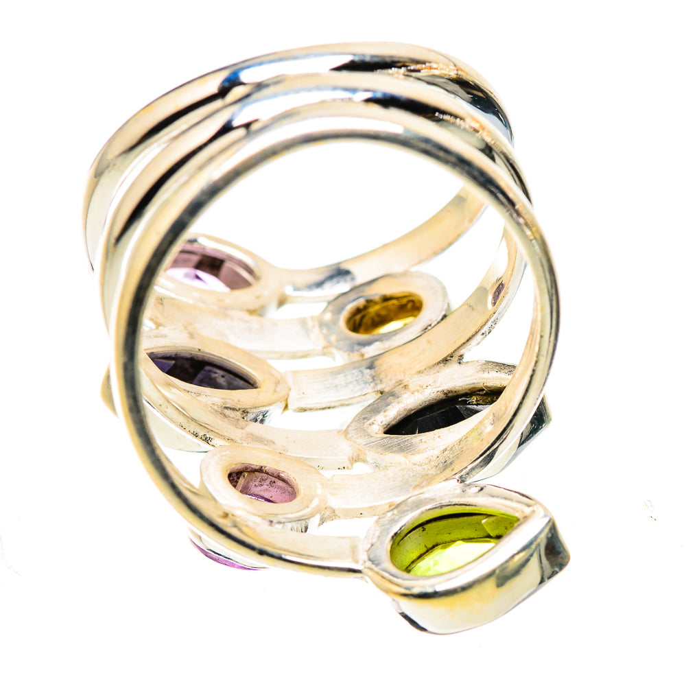 Anasilvercos Amethyst, Citrine, Peridot, Tanzanite Ring Size 8.25 (925 Sterling Silver)