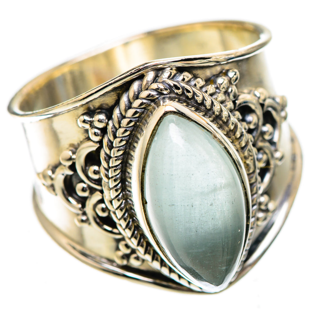 Natural Aquamarine Ring Size 6.75 (925 Sterling Silver) RING135848