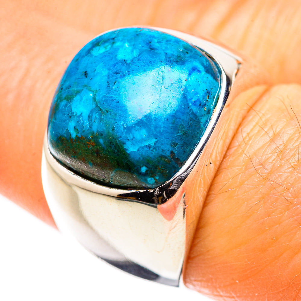 Anasilvercos Chrysocolla Ring Size 7.5 (925 Sterling Silver)
