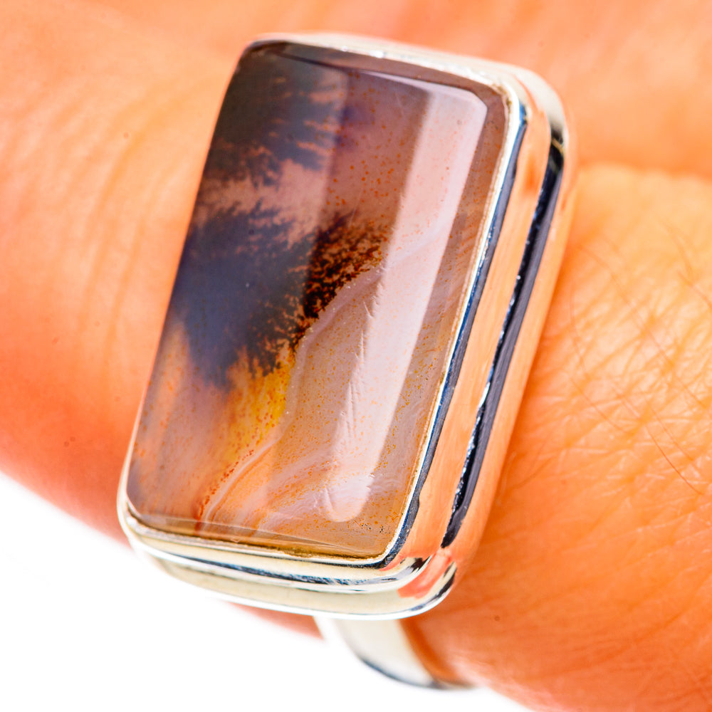 Scenic Dendritic Agate Ring Size 7.5 (925 Sterling Silver) RING134662