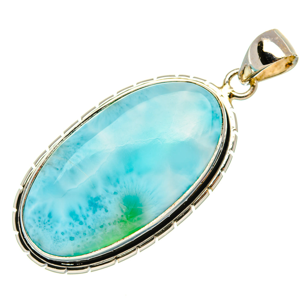 Larimar Pendant 1 3/4" (925 Sterling Silver) PD37551
