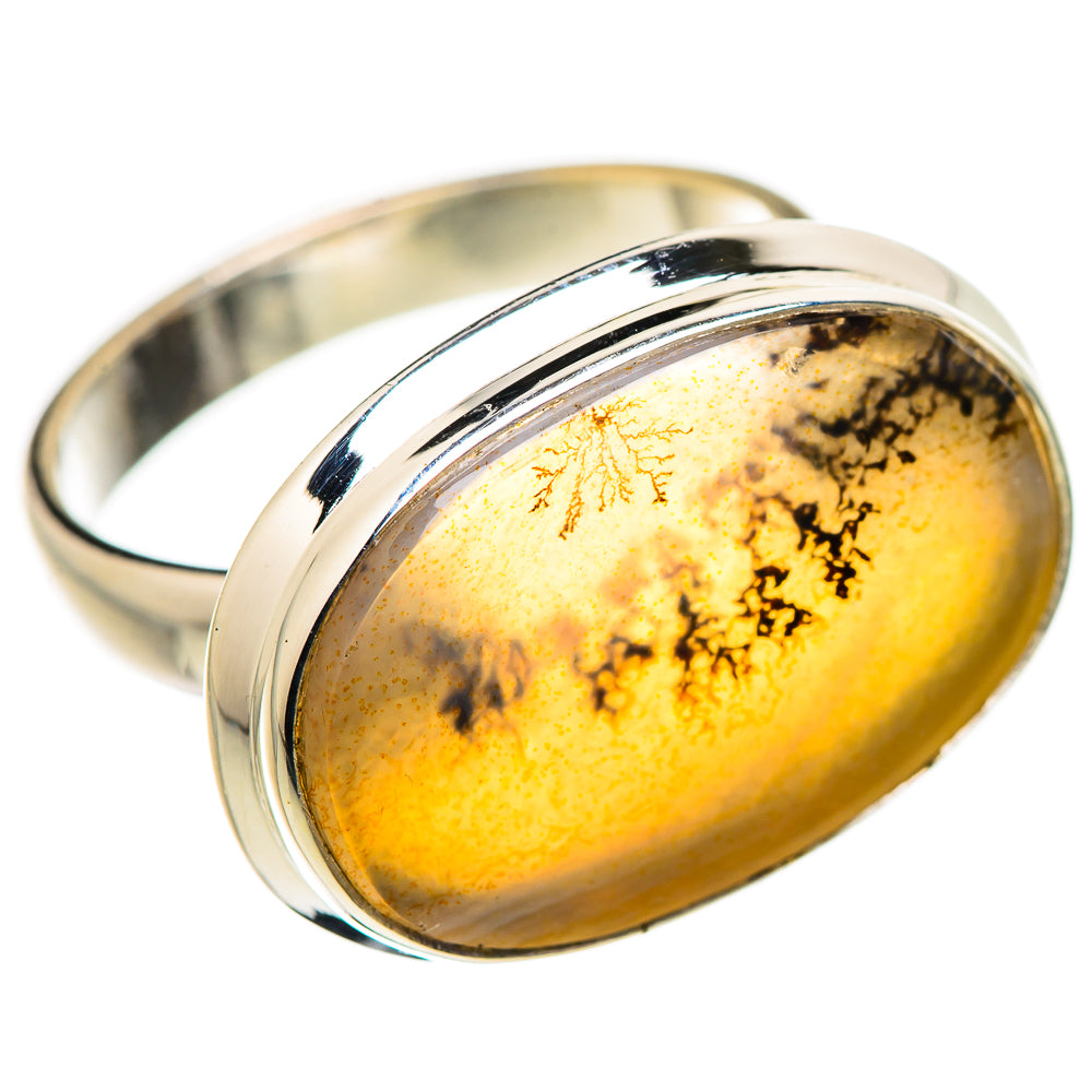Scenic Dendritic Agate Ring Size 7.25 (925 Sterling Silver) RING134581