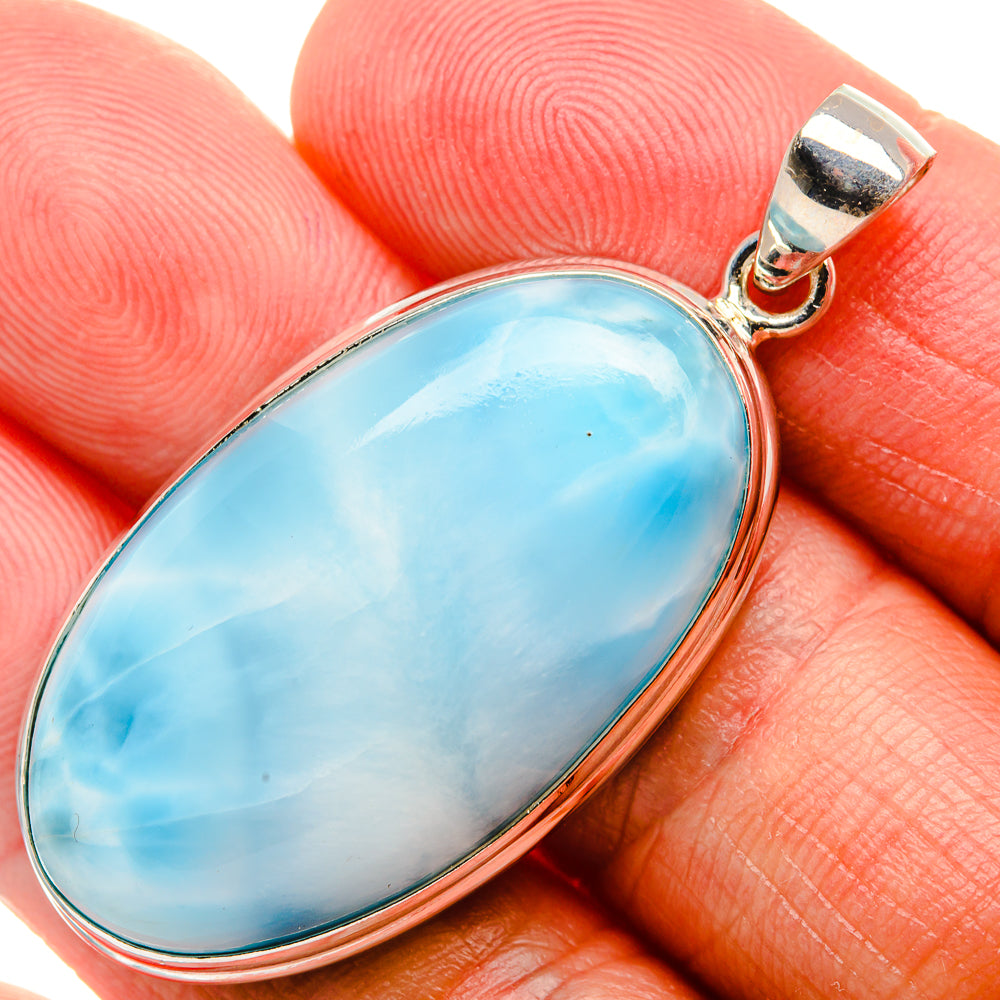 Larimar Pendant 1 7/8" (925 Sterling Silver) PD37447