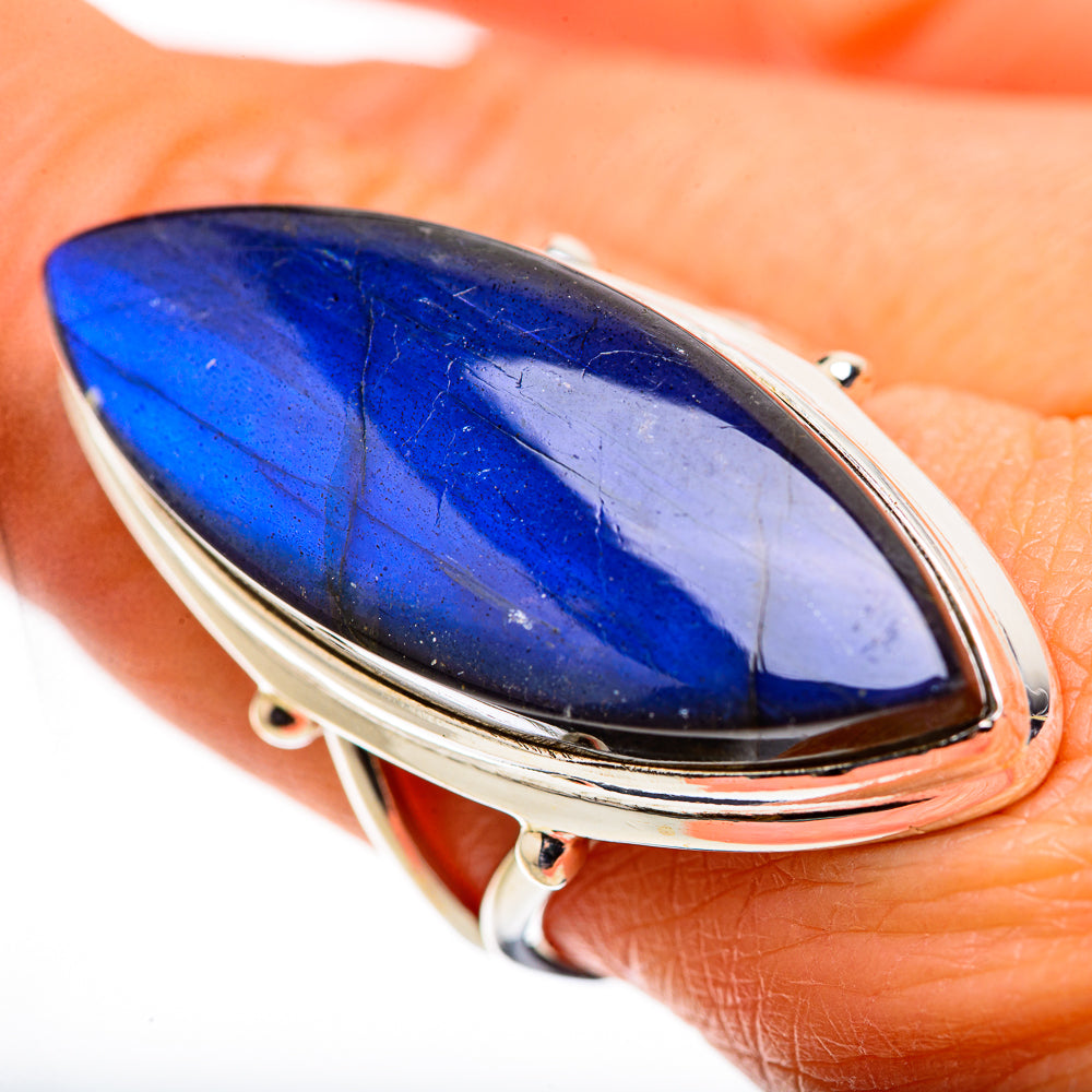 Large Labradorite Ring Size 8.5 (925 Sterling Silver) RING134730
