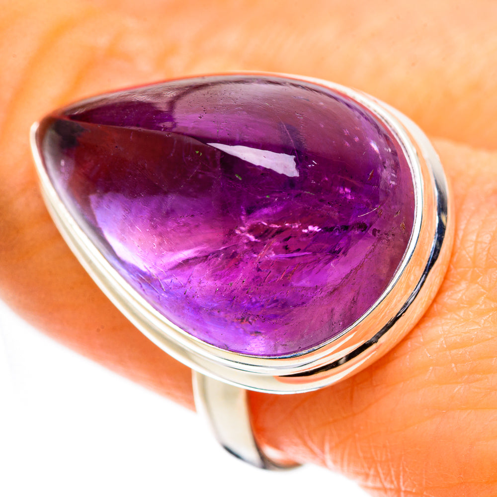 Anasilvercos Amethyst Ring Size 9 (925 Sterling Silver)