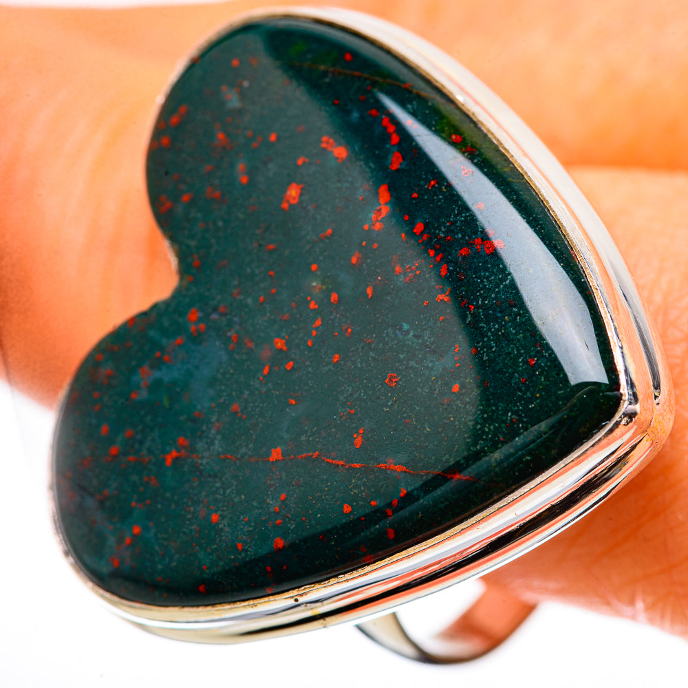 Large Bloodstone Ring Size 12 (925 Sterling Silver) RING135977