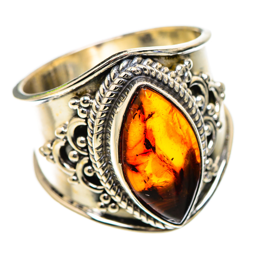 Baltic Amber 925 Sterling Silver Ring Size 6.5 Ana Co R135191
