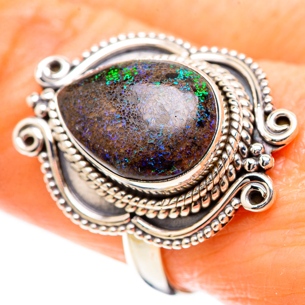 Andamooka Opal Ring Size 9 (925 Sterling Silver) RING136672
