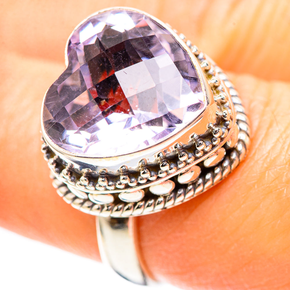 Faceted Amethyst 925 Sterling Silver Ring Size 7.25 (925 Sterling Silver) RING137219