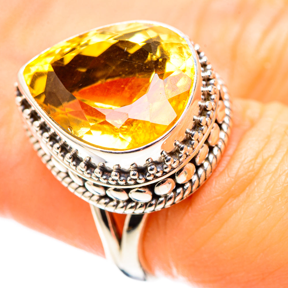 Faceted Citrine Ring Size 6.25 (925 Sterling Silver) RING136808