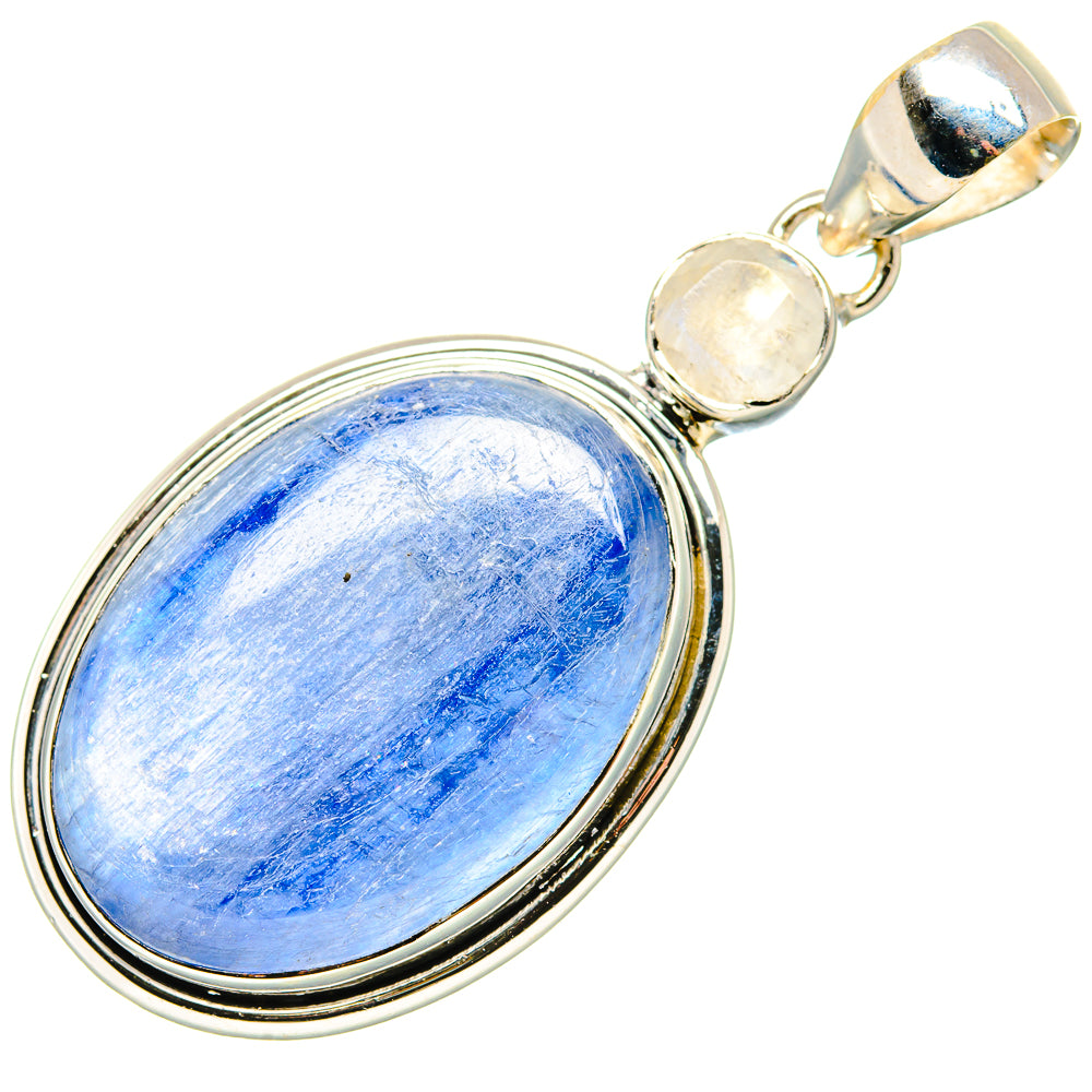Kyanite, Rainbow Moonstone Pendant 1 7/8" (925 Sterling Silver) PD36833