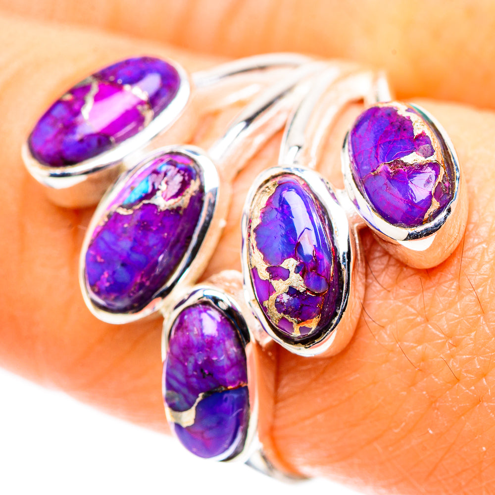 Purple Copper Composite Turquoise Ring Size 8.25 (925 Sterling Silver) RING136779