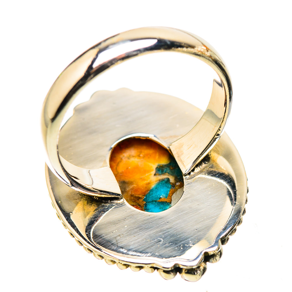 Anasilvercos Spiny Oyster Turquoise Ring Size 6.25 (925 Sterling Silver)