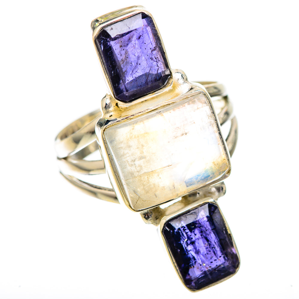 Rainbow Moonstone, Tanzanite Ring Size 7.25 (925 Sterling Silver) RING135852