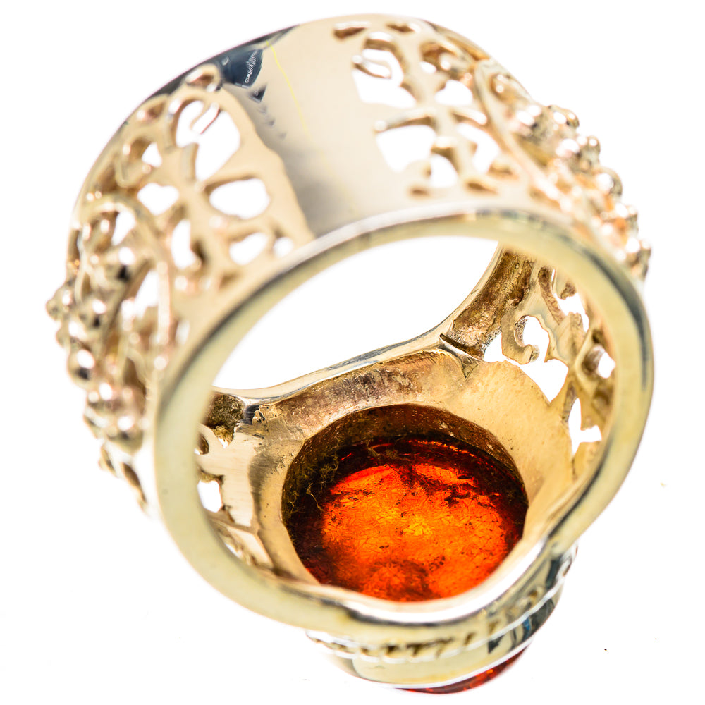 Large Baltic Amber Ring Size 6 (925 Sterling Silver) RING135740