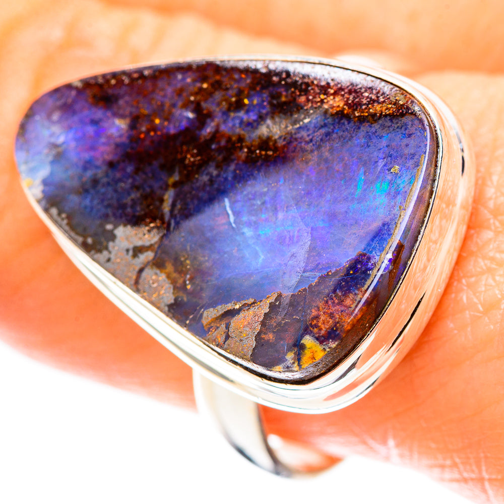Australian Boulder Opal Ring Size 10 (925 Sterling Silver) RING136857