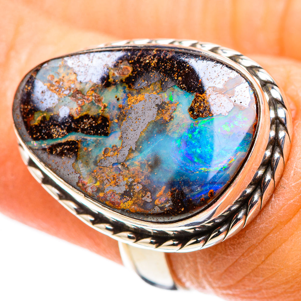 Boulder Opal 925 Sterling Silver Ring Size 6 (925 Sterling Silver) RING137666