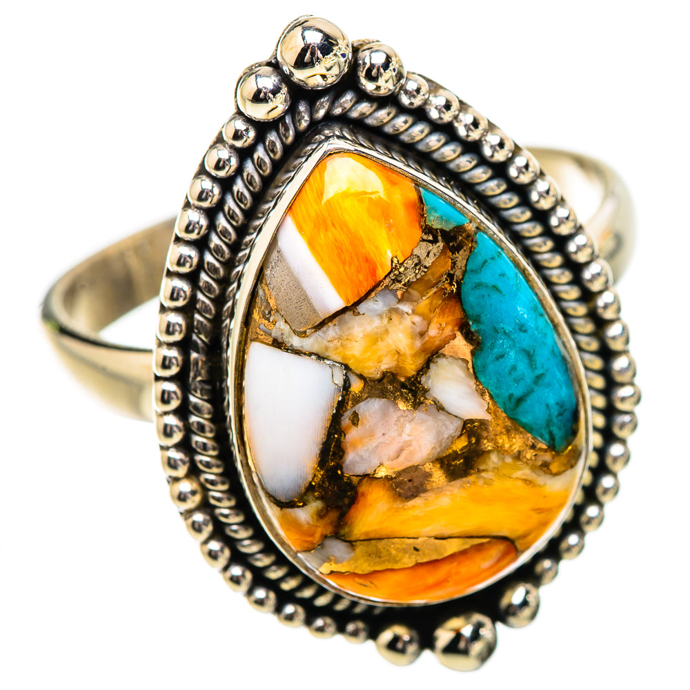 Spiny Oyster Turquoise Ring Size 11.75 (925 Sterling Silver) RING135227