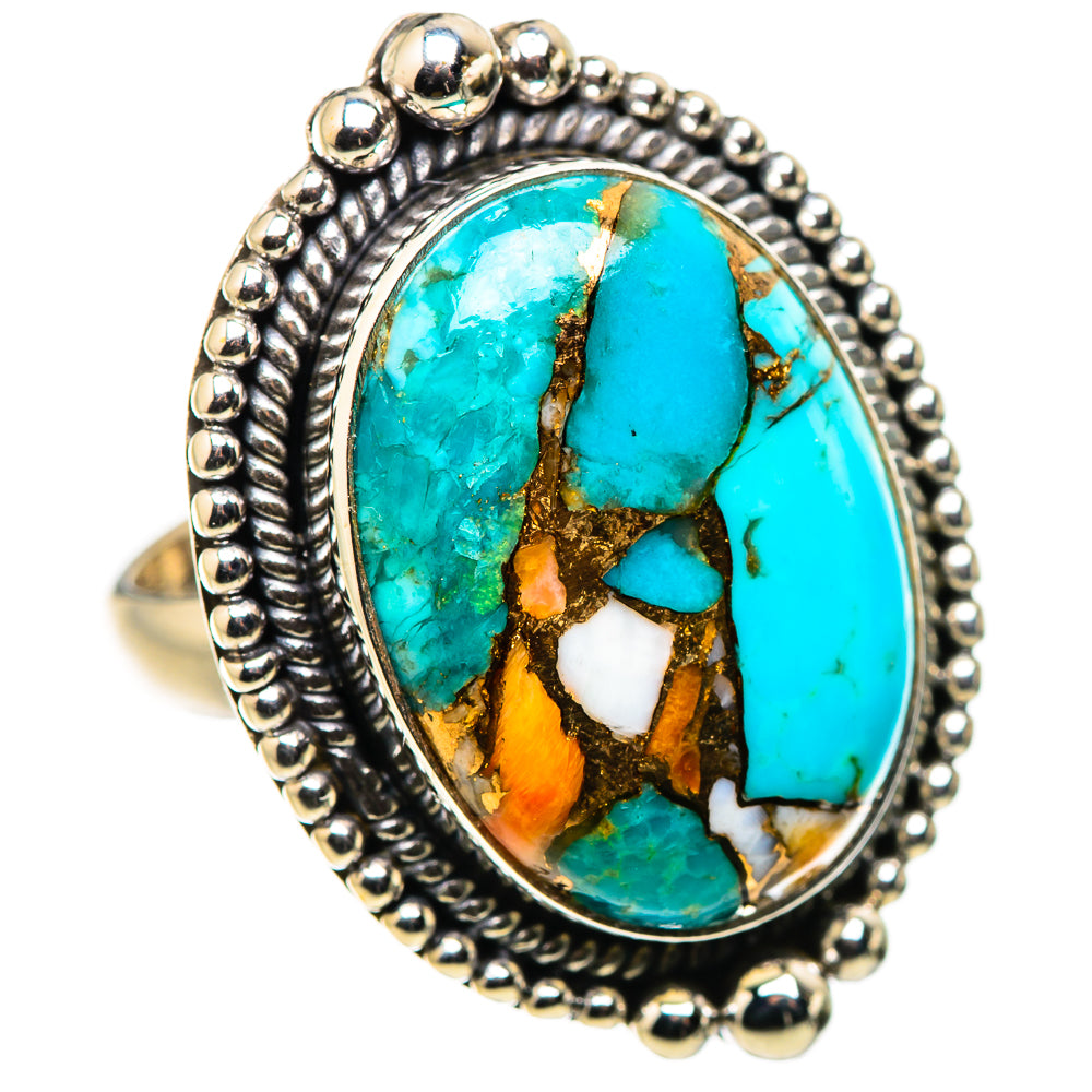 Blue Copper Composite Turquoise Ring Size 6.25 (925 Sterling Silver) RING134577