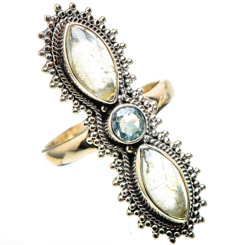Large Natural Aquamarine, Blue Topaz 925 Sterling Silver Ring Size 9.75 (925 Sterling Silver) RING137776