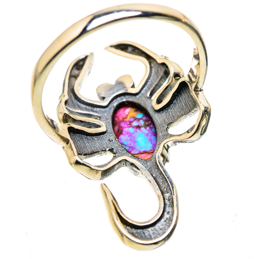 Kingman Pink Dahlia Turquoise Ring Size 10 (925 Sterling Silver) RING136031