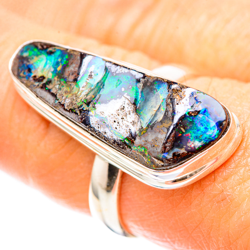 Australian Boulder Opal Ring Size 7.5 (925 Sterling Silver) RING137026