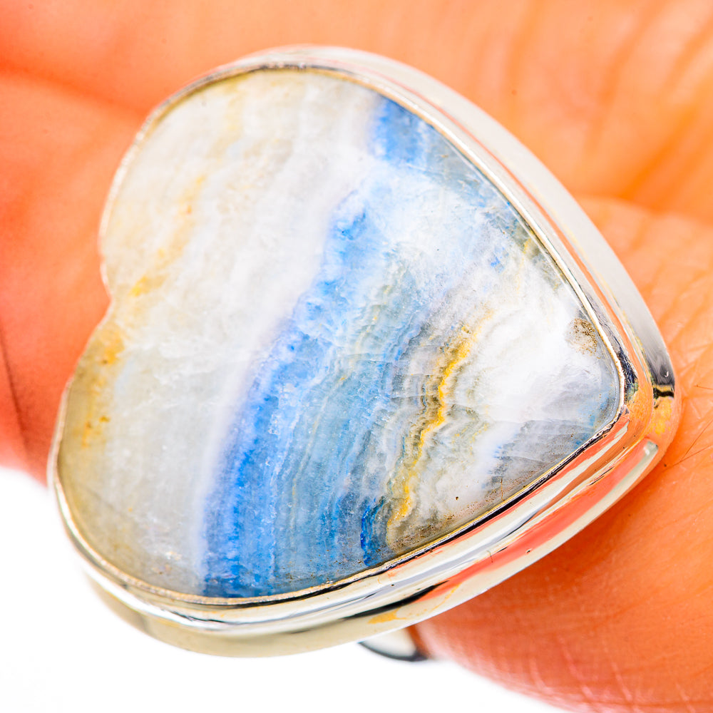 Large Blue Scheelite Ring Size 7 (925 Sterling Silver) RING135972