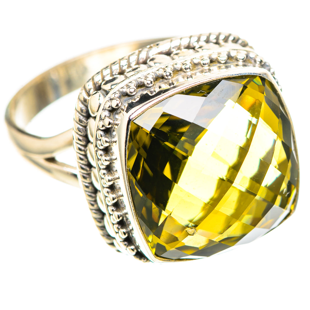 Large Faceted Citrine Ring Size 11 (925 Sterling Silver) RING136938