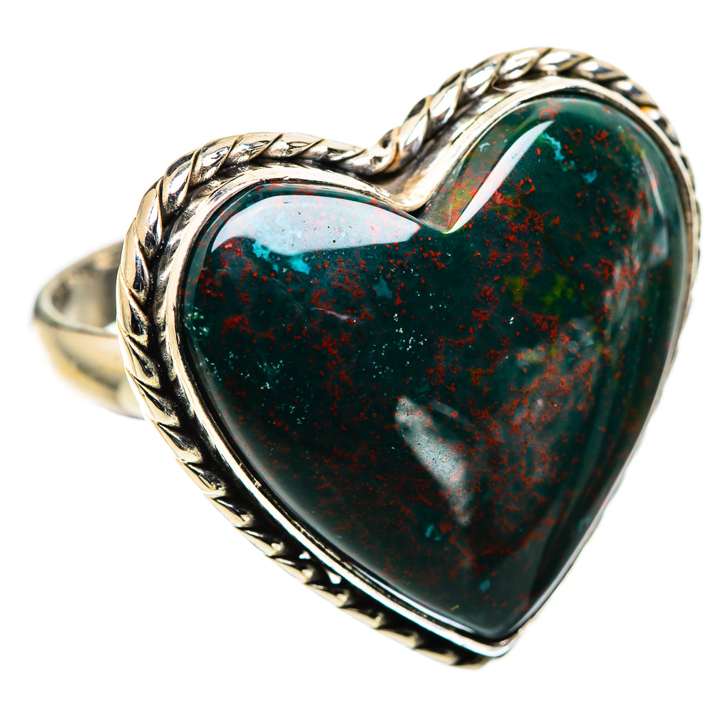 Large Bloodstone Ring Size 10 (925 Sterling Silver) RING136109