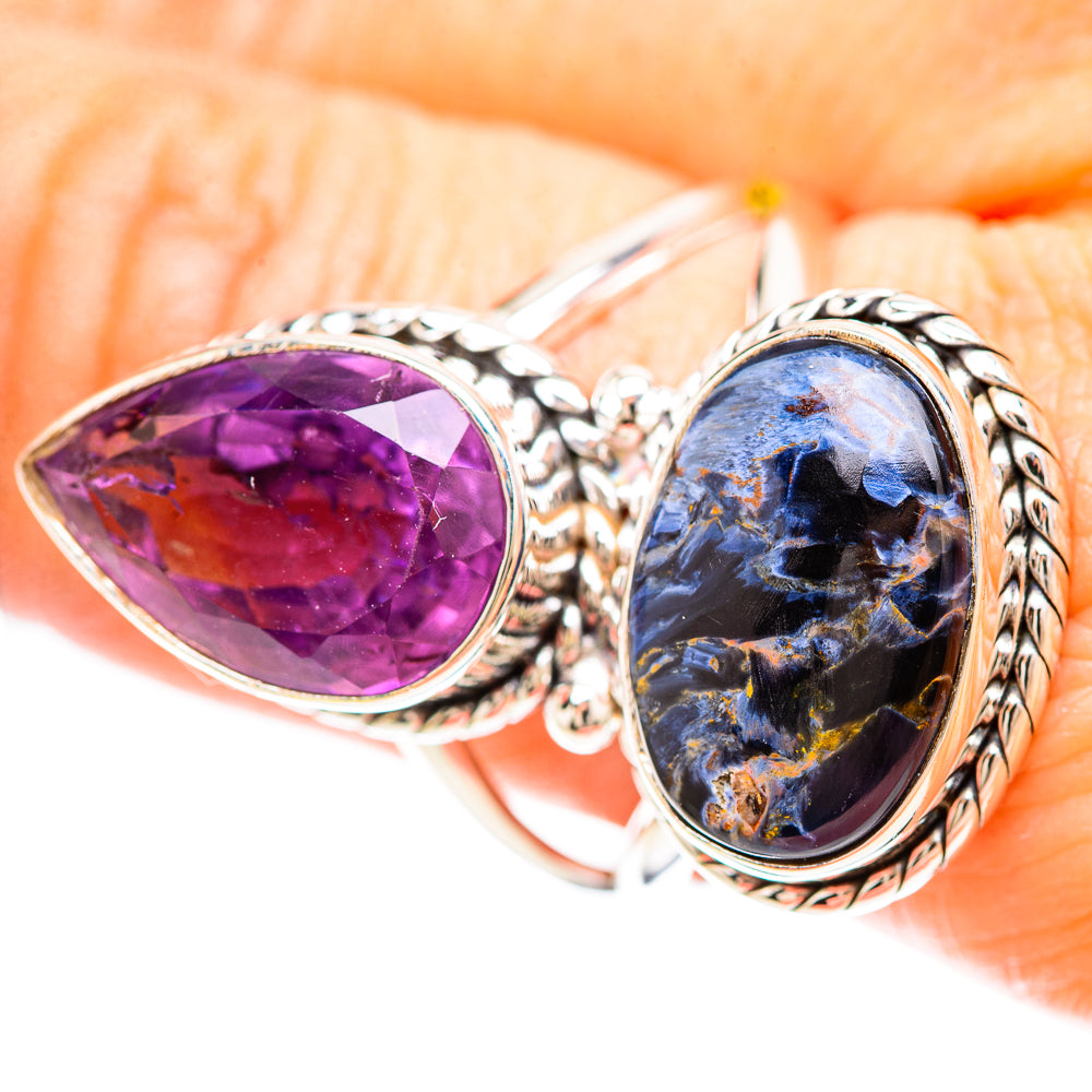 Large Pietersite, Amethyst Ring Size 9.75 (925 Sterling Silver) RING137157