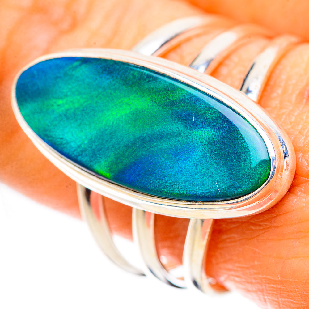 Aura Opal 925 Sterling Silver Ring Size 10 Ana Co R135207