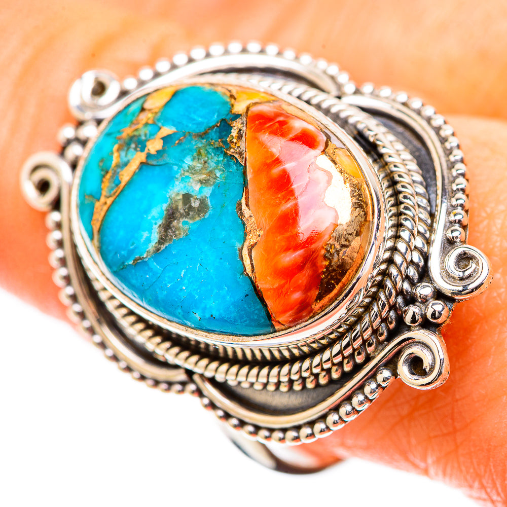 Spiny Oyster Turquoise Ring Size 9.75 (925 Sterling Silver) RING135266