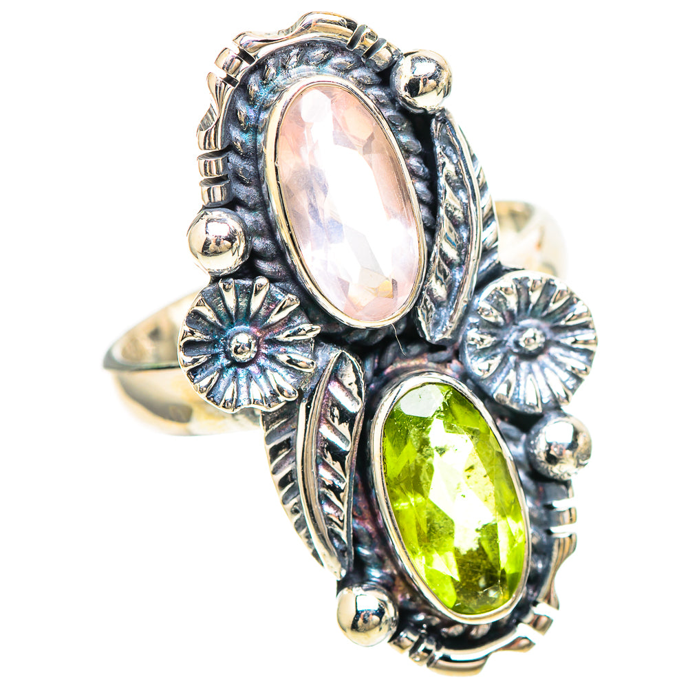 Rainbow Moonstone, Peridot Ring Size 8 (925 Sterling Silver) RING136989