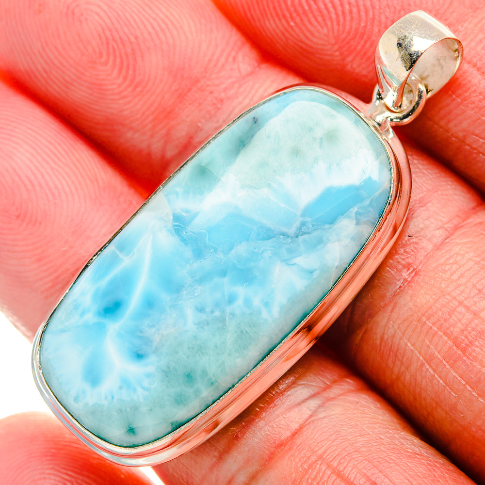 Larimar Pendant 1 7/8" (925 Sterling Silver) PD37555
