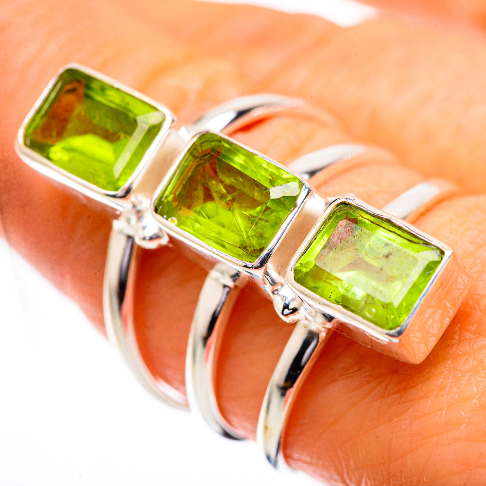 Large Peridot Ring Size 8.5 (925 Sterling Silver) RING135979