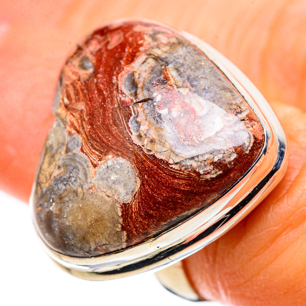 Large Mushroom Rhyolite Ring Size 6 (925 Sterling Silver) RING136115