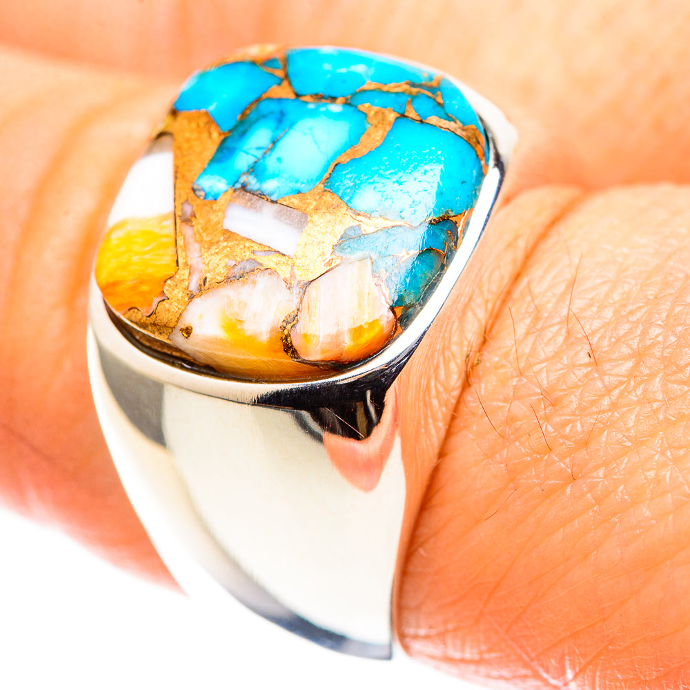 Spiny Oyster Turquoise Ring Size 8 (925 Sterling Silver) RING136900