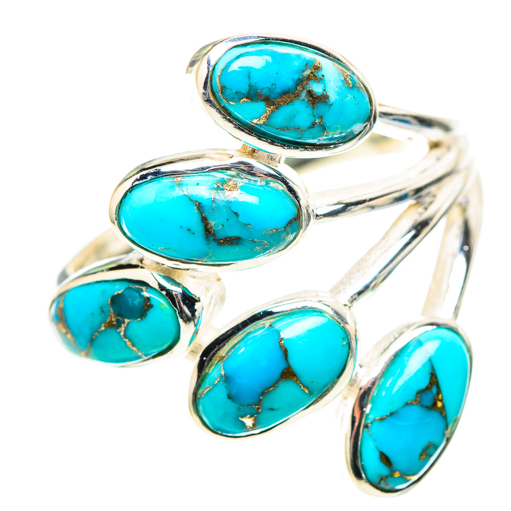 Blue Copper Composite Turquoise Ring Size 8.25 (925 Sterling Silver) RING136734