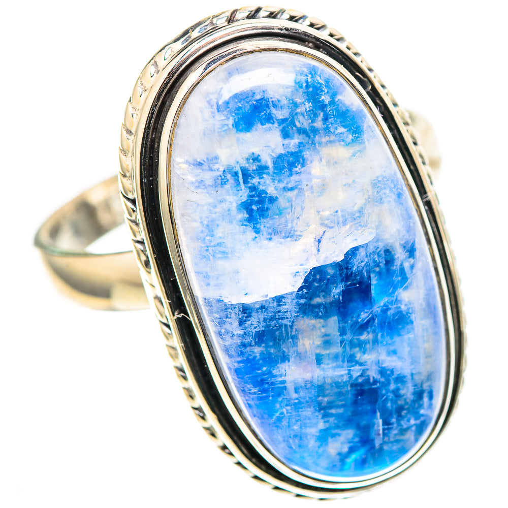 Large Blue Moonstone Ring Size 10.75 (925 Sterling Silver) RING136943