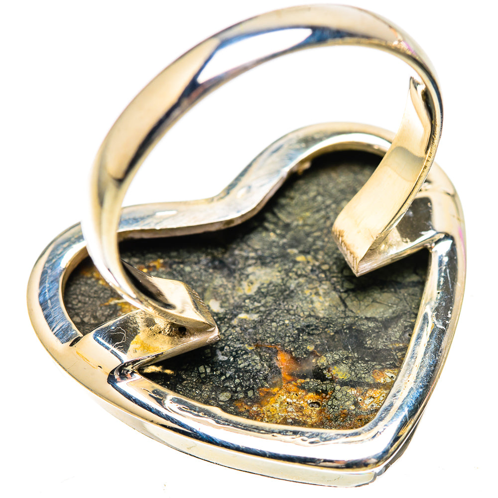 Large Pyrite In Black Onyx Ring Size 10.75 (925 Sterling Silver) RING135959