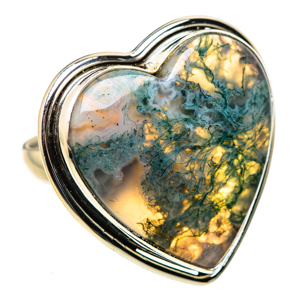 Green Moss Agate Ring Size 6.25 (925 Sterling Silver) RING134974