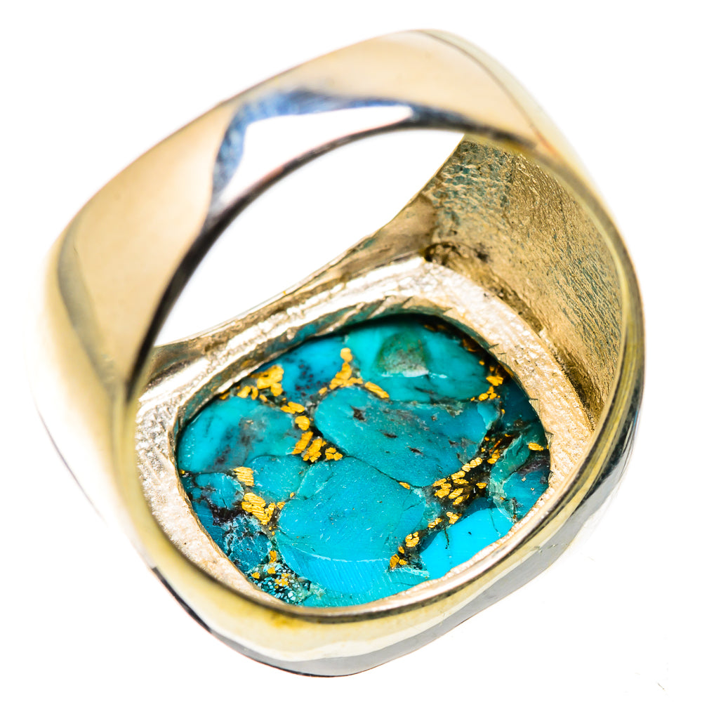 Blue Copper Composite Turquoise Ring Size 6.75 (925 Sterling Silver) RING134882