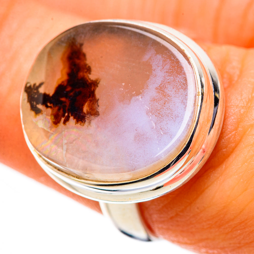 Scenic Dendritic Agate Ring Size 7.25 (925 Sterling Silver) RING134643