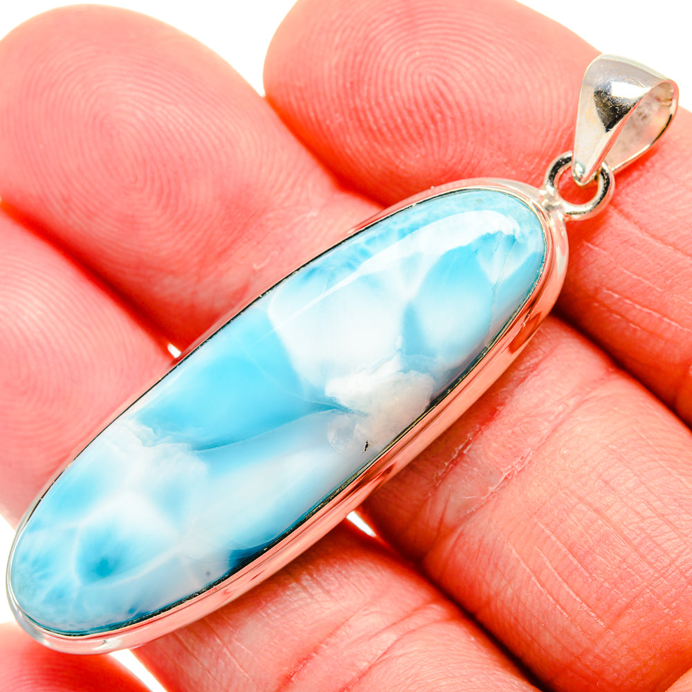 Larimar Pendant 2 1/4"  (925 Sterling Silver) PD36915