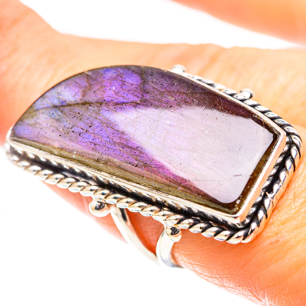 Large Labradorite 925 Sterling Silver Ring Size 7.5 (925 Sterling Silver) RING137572