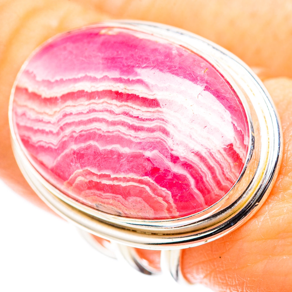 Large Rhodochrosite 925 Sterling Silver Ring Size 8.5 (925 Sterling Silver) RING137524
