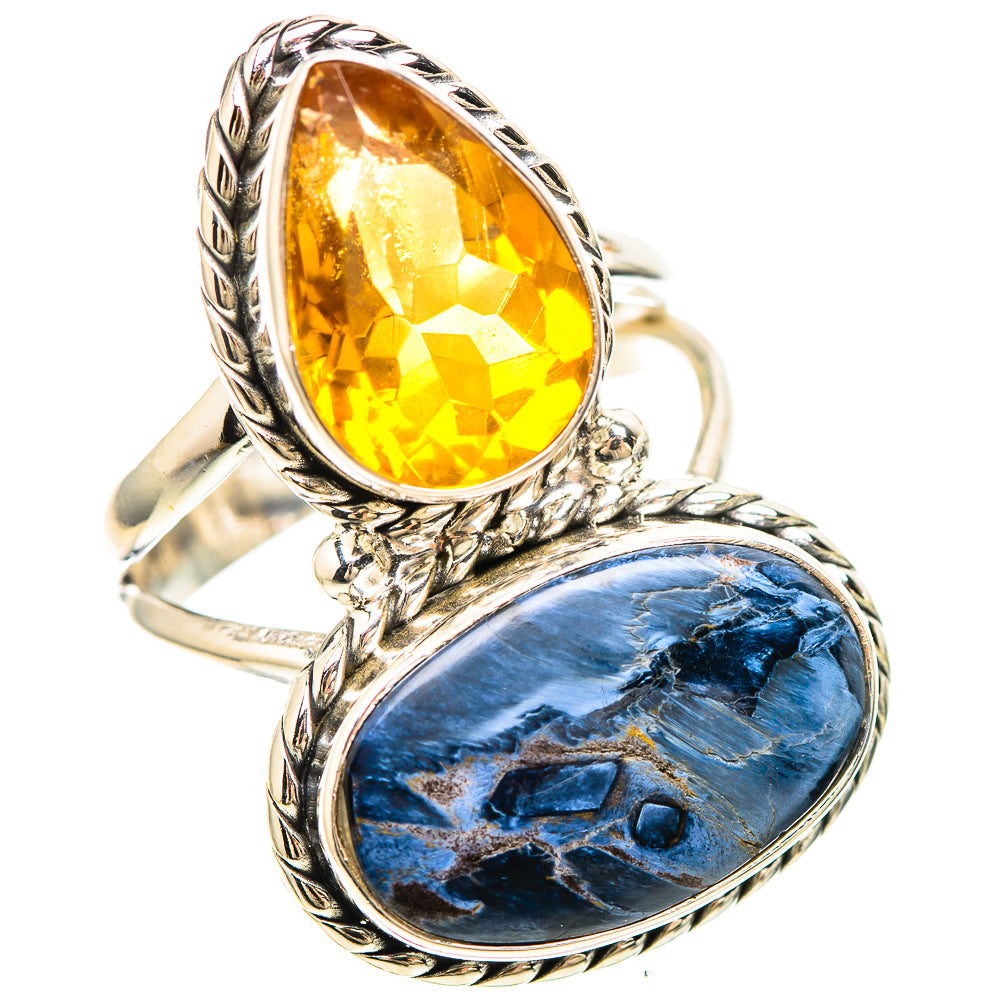 Large Pietersite, Citrine 925 Sterling Silver Ring Size 8.25 (925 Sterling Silver) RING137329