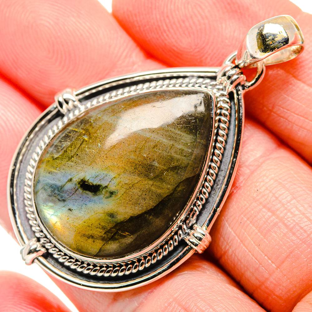 Labradorite Pendant 2" (925 Sterling Silver) PD36334